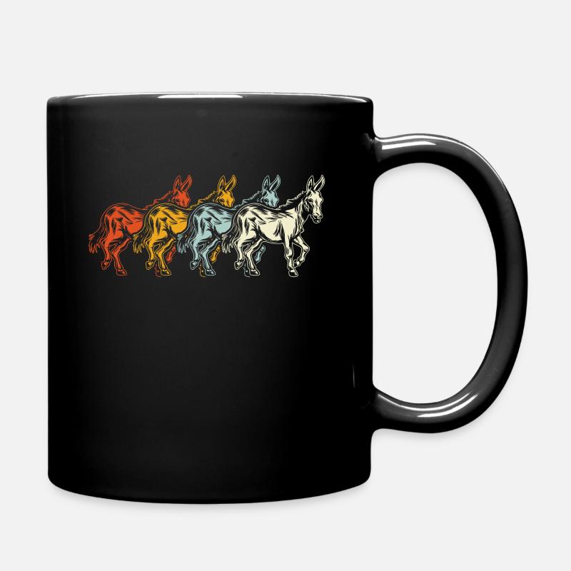 Esel Geschenk - Tasse einfarbig - Schwarz