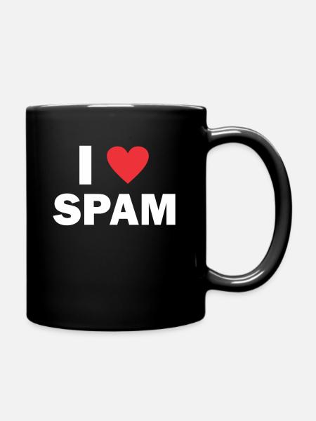 Spam Mail Email Birthday Gift - Full Colour Mug - black