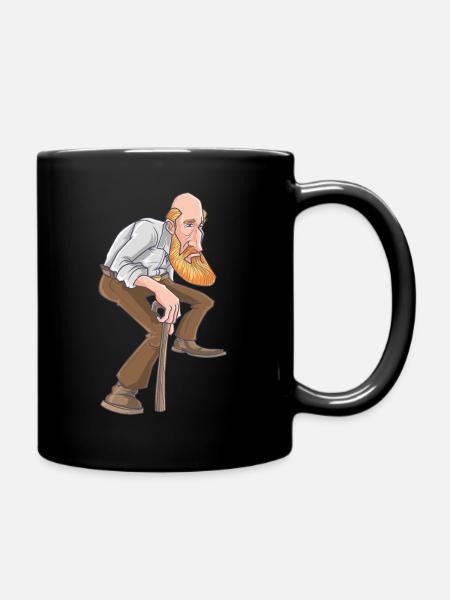 Caricature de vieil homme - Mug uni - noir