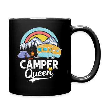 Camping Queen Camper Queen Caravan Gift - Full Colour Mug - black - Right