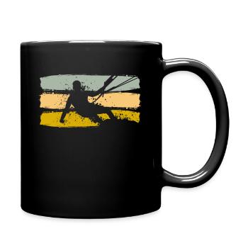 Kiteboard Kiteboarding - Tasse einfarbig - Schwarz - Rechts