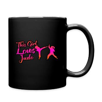 Dieses Mädchen Liebt Judo - Tasse einfarbig - Schwarz - Rechts