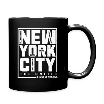 New York - Tasse einfarbig - Schwarz - Rechts