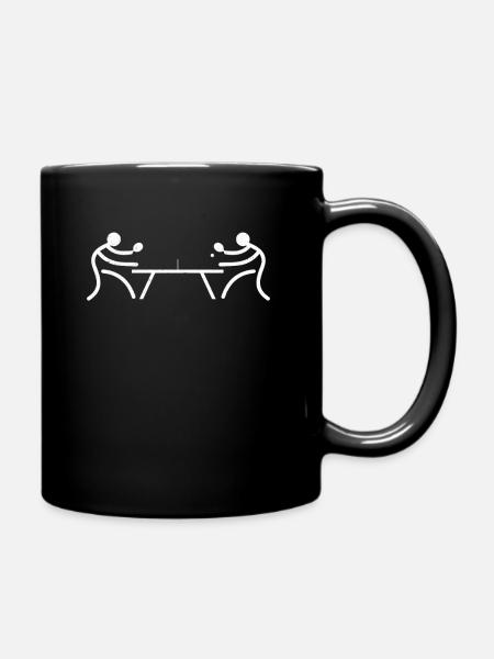 table tennis - Full Colour Mug - black