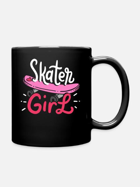 Skateboard Skaterinnen - Tasse einfarbig - Schwarz