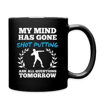 Lancer du poids Lancer du poids - Mug uni - noir - Droite