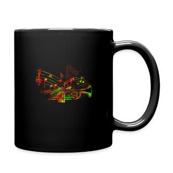 Trumpet - Full Colour Mug - black - Right