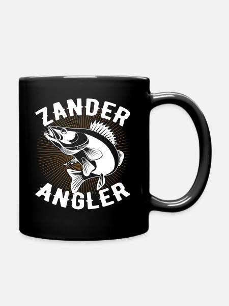 Zander Angler - Tasse einfarbig - Schwarz