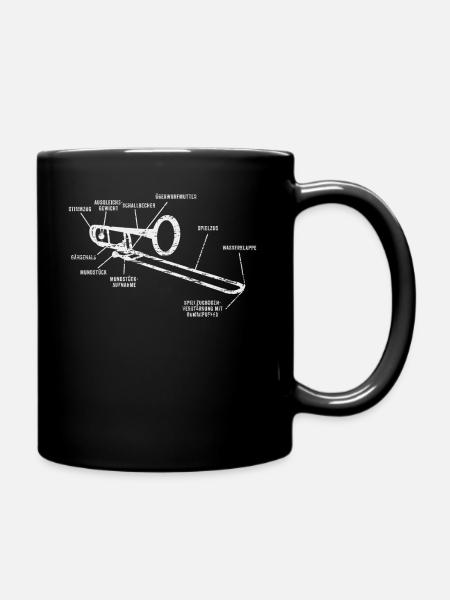 Posaune Blasinstrument - Tasse einfarbig - Schwarz