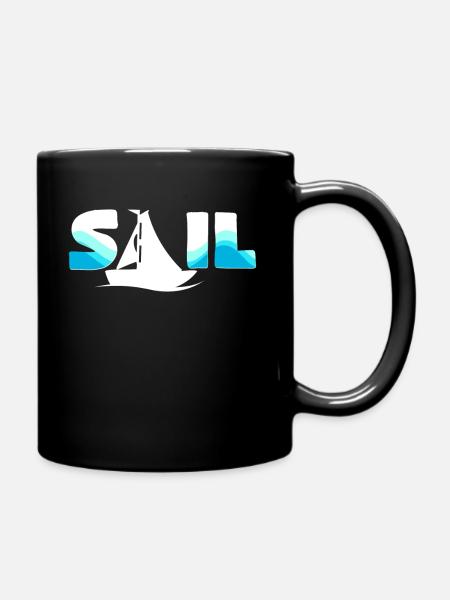 Segeln - Tasse einfarbig - Schwarz