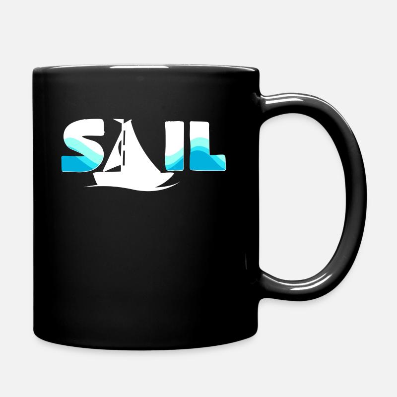 sailing - Full Colour Mug - black