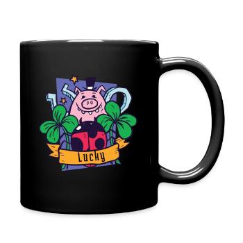 Bonne chance - Mug uni - noir - Droite