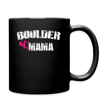 Boulder Mama Kletter Mama Kletterhalle Kletterin - Tasse einfarbig - Schwarz - Rechts