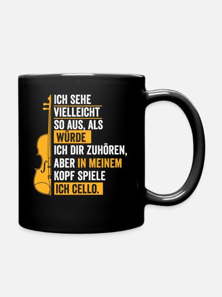 Cello Jazz - Tasse einfarbig - Schwarz