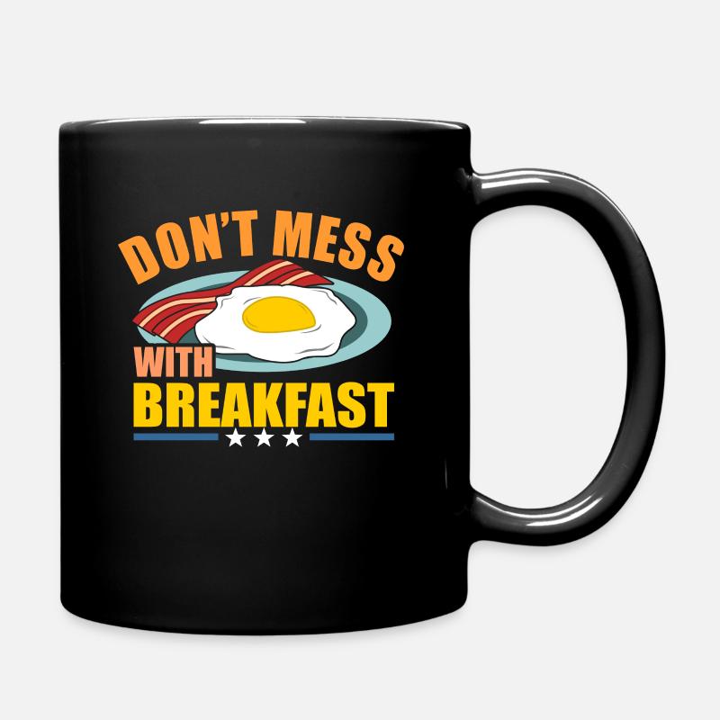 Frühstück - Tasse einfarbig - Schwarz