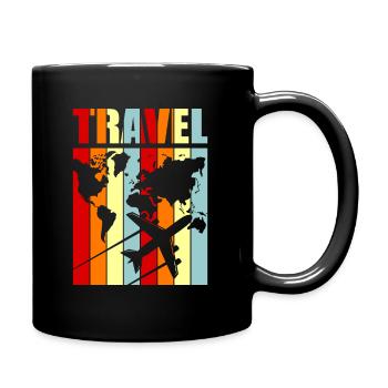 Reise - Tasse einfarbig - Schwarz - Rechts