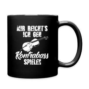 Kontrabass - Tasse einfarbig - Schwarz - Rechts