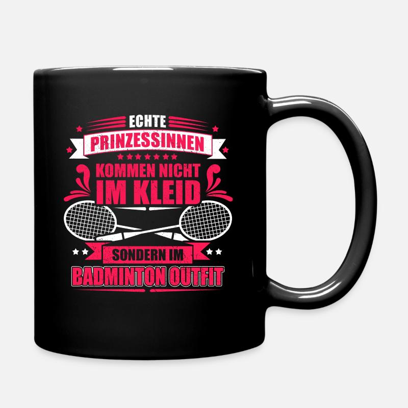 Geschenk Badmintonschläger Badmintonspieler - Tasse einfarbig - Schwarz