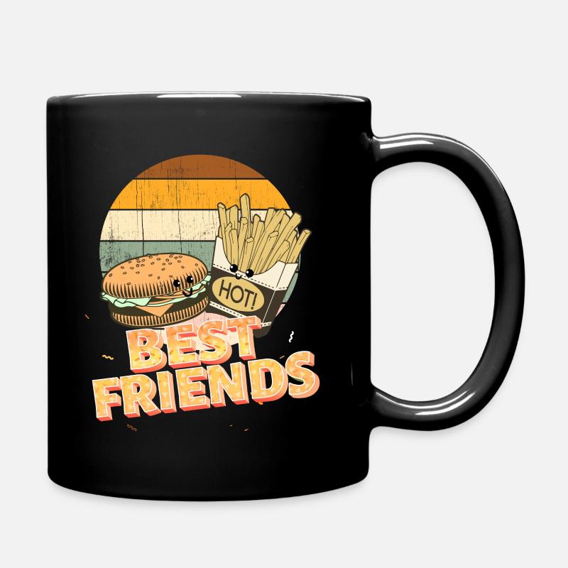 frites et burger Meilleurs amis - Mug uni - noir