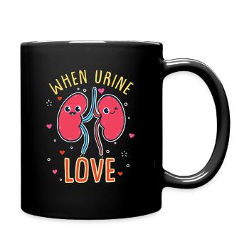 Kidney after organ transplant shirt - Full Colour Mug - black - Right
