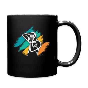 photographer - Full Colour Mug - black - Right