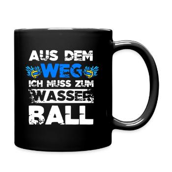 Wasserballer Spruch Wasserball - Tasse einfarbig - Schwarz - Rechts