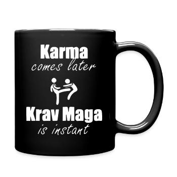 Karma Krav Maga - Tasse einfarbig - Schwarz - Rechts