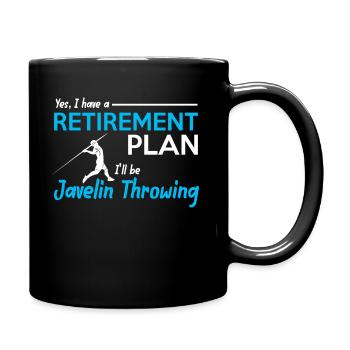 Speerwurf Speerwerfen Speerwerfer Javelin Throwing - Tasse einfarbig - Schwarz - Rechts