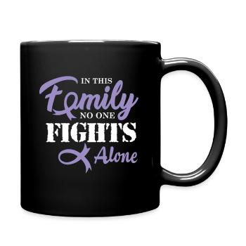 Hodenkrebs Chemo Geschenk - Tasse einfarbig - Schwarz - Rechts