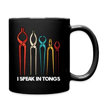 Schmied - Tasse einfarbig - Schwarz - Rechts