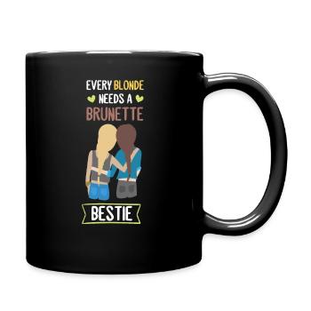ABF Best Friends Blonde Brunette Bestie Shirt - Full Colour Mug - black - Right