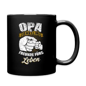 Opa & Enkelin - Tasse einfarbig - Schwarz - Rechts