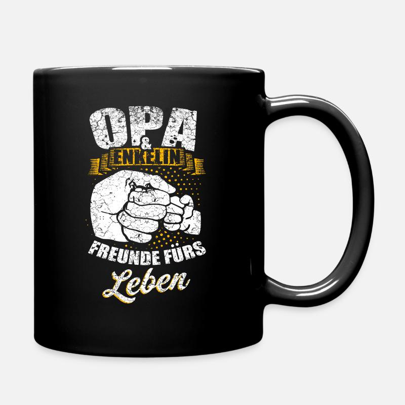 Opa & Enkelin - Tasse einfarbig - Schwarz