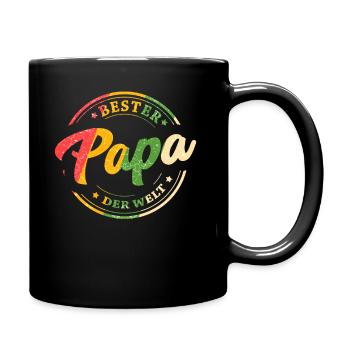 Bester Papa - Tasse einfarbig - Schwarz - Rechts