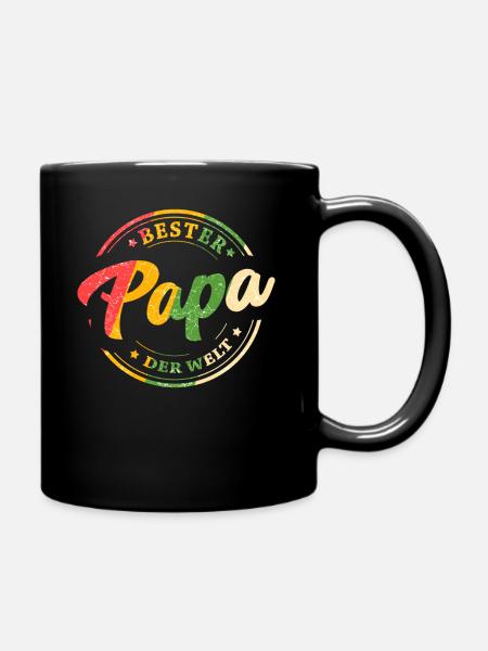 Bester Papa - Tasse einfarbig - Schwarz