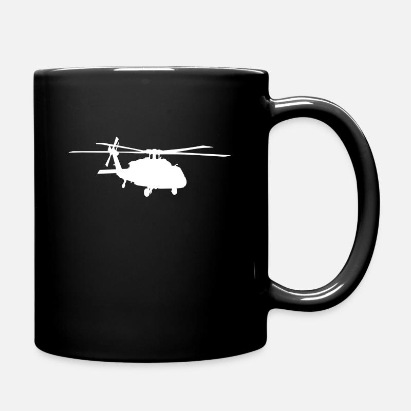 hélicoptère - Mug uni - noir