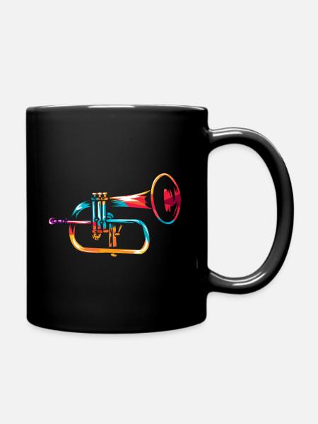 Flugelhorn trumpet - Full Colour Mug - black