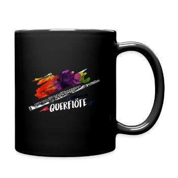 Querflöte Orchester Jazz Geschenk - Tasse einfarbig - Schwarz - Rechts