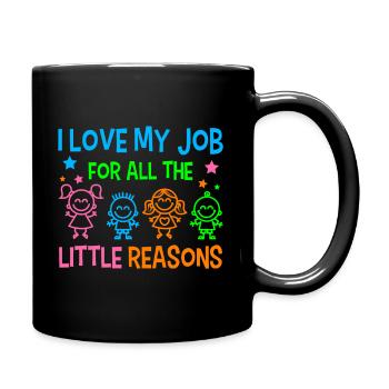 Educators children crawling group childminder daycare - Full Colour Mug - black - Right