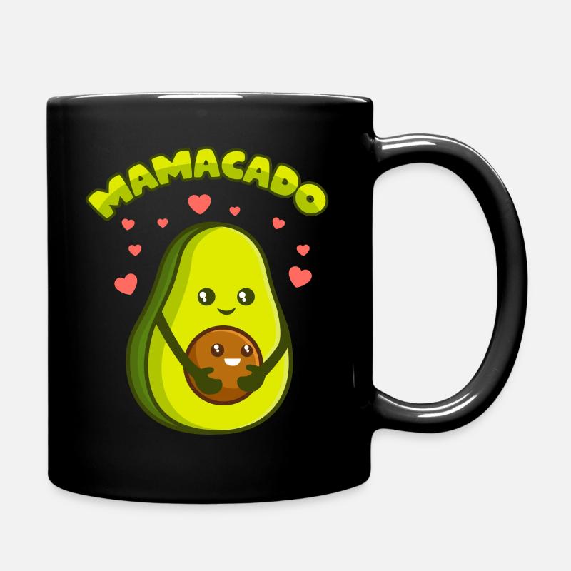 Mamacado Avocado Mama schwanger - Tasse einfarbig - Schwarz