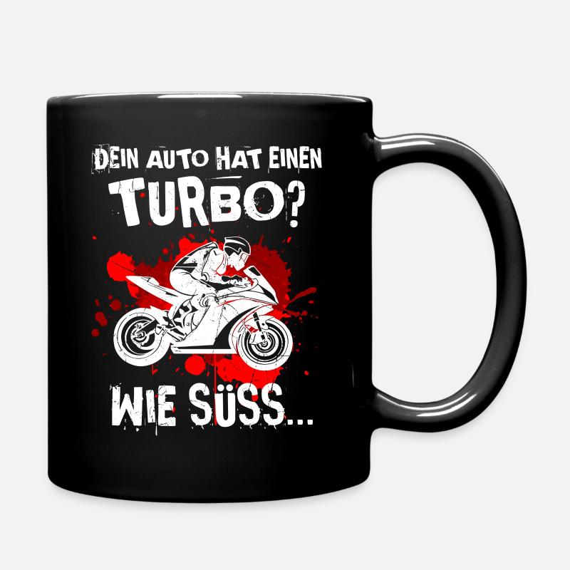 Motorrad Turbo Superbike lustiger Spruch - Tasse einfarbig - Schwarz