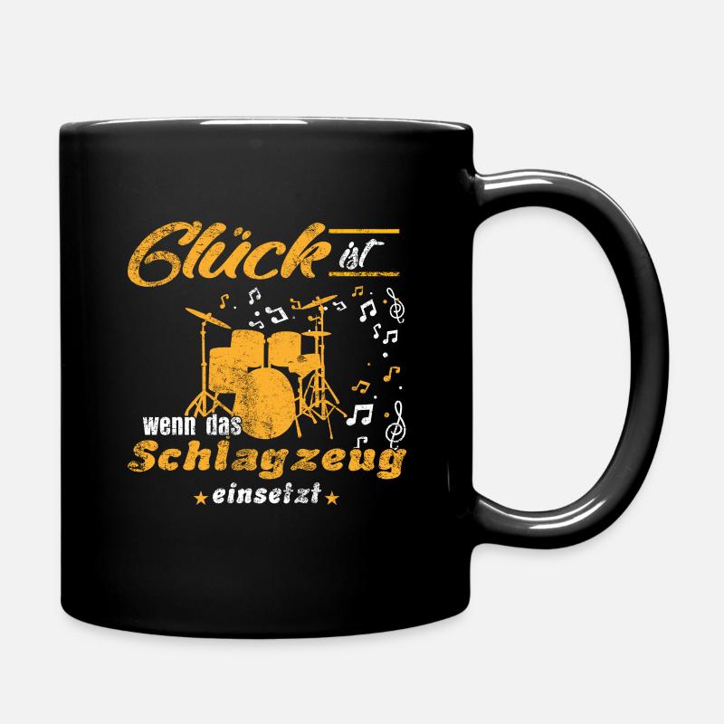 Schlagzeug Musikinstrument - Tasse einfarbig - Schwarz
