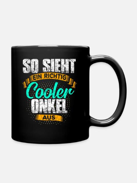 Cooler Onkel - Tasse einfarbig - Schwarz