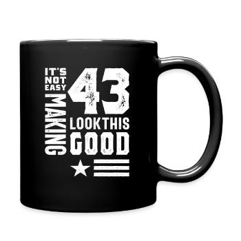 43 Year Old 43rd Birthday Funny Gift - Full Colour Mug - black - Right