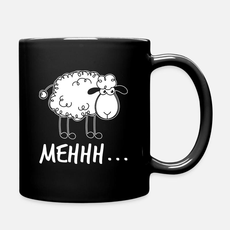 Funny Sheep Design Quote Mehh Sheep - Tasse einfarbig - Schwarz