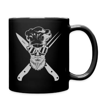 BBQ Skull - Tasse einfarbig - Schwarz - Rechts
