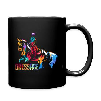 Dressage Equestrian gift - Full Colour Mug - black - Right