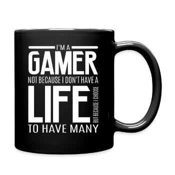 Gamer SHIRT · Gamer my Life · Gift - Full Colour Mug - black - Right