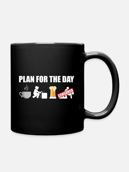 Plan for today welder funny - Full Colour Mug - black