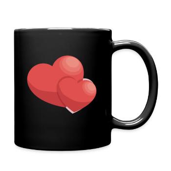 Romantic heart - Full Colour Mug - black - Right